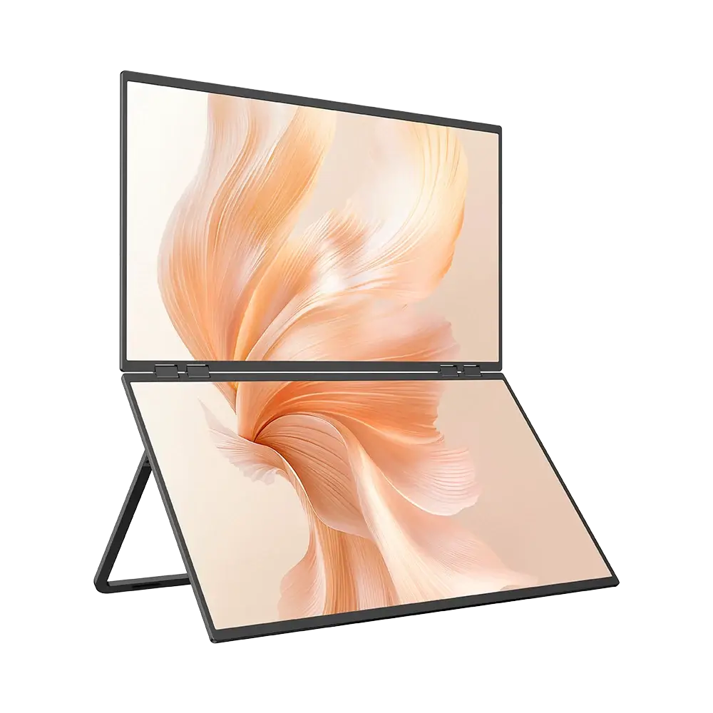 Delta Mega-23.8-Inch-100Hz-Dual-Screen-Stacked-Computer Monitor-with-Speakers