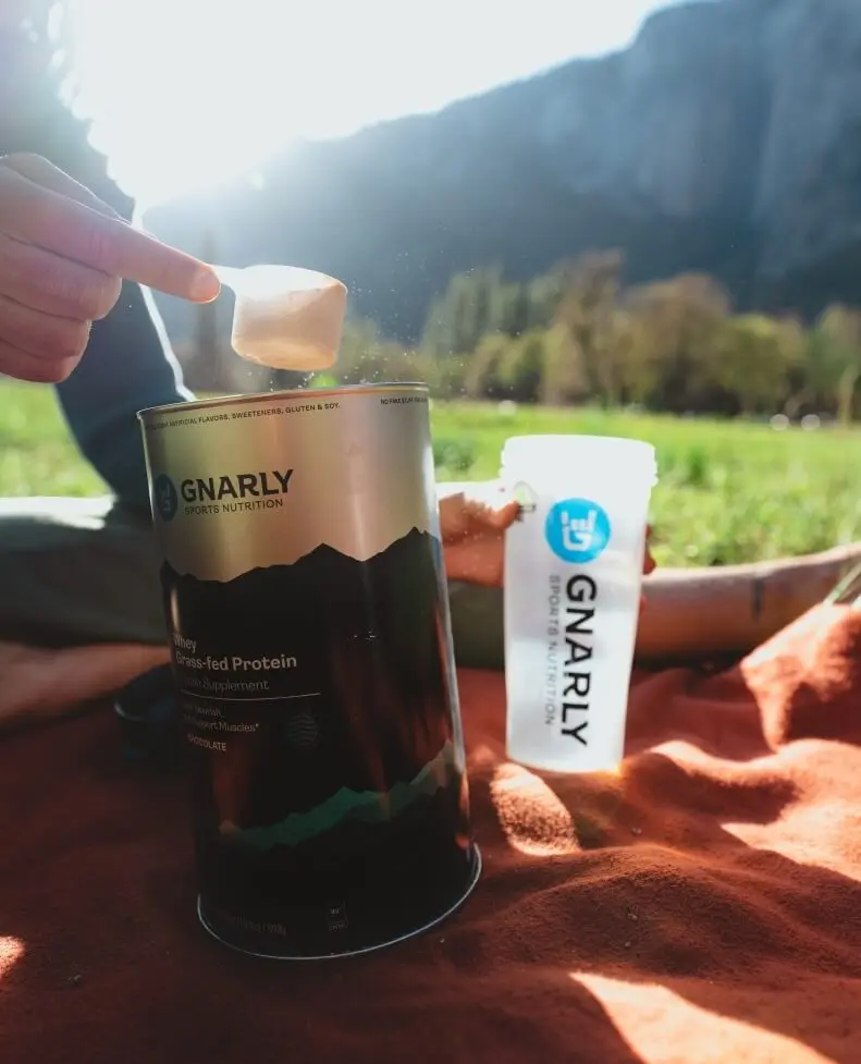 Gnarly Nutrition supplement lineup including pre-workout, vegan protein, and hydration mix
